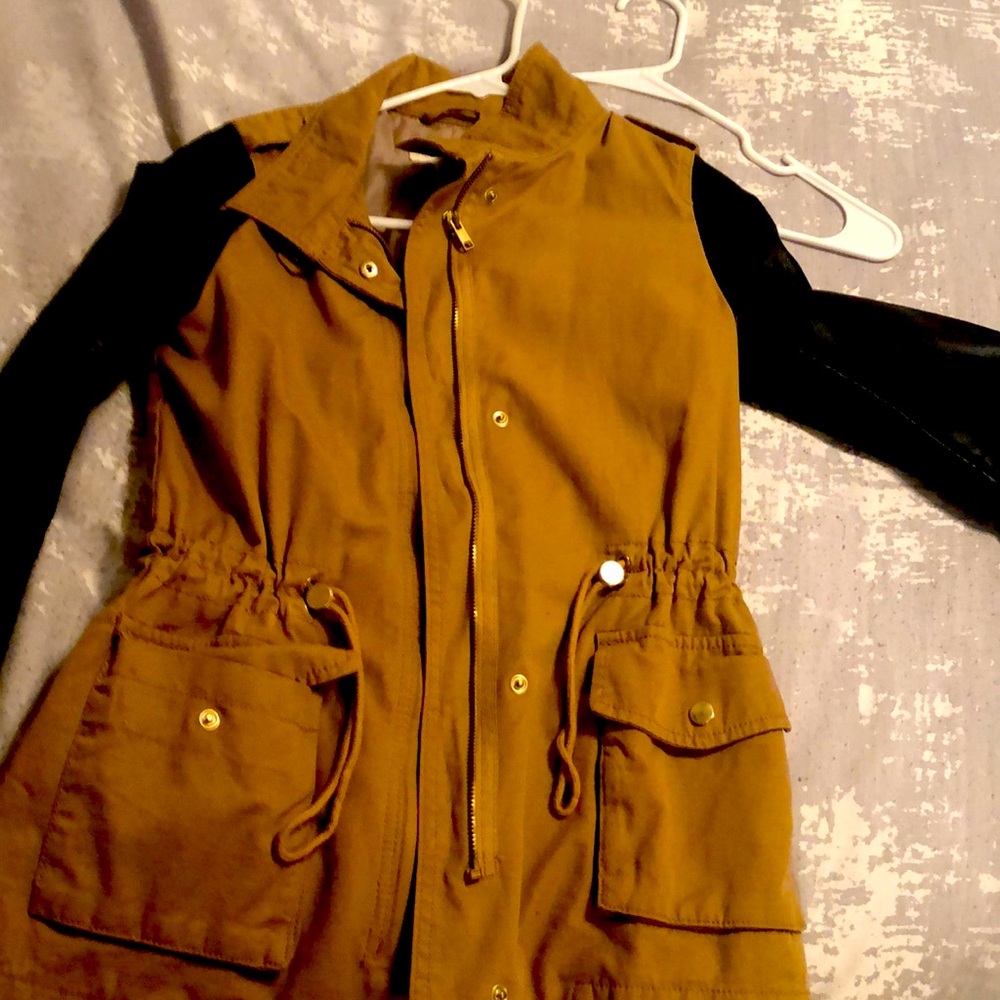 Black/Tan Leather jacket